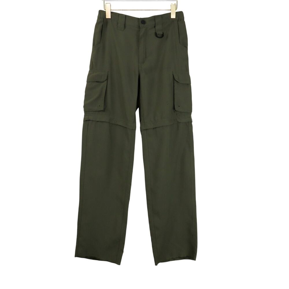 Boy Scouts Olive Green Convertible Zip Off Cargo Pants Shorts Youth Large 14-16